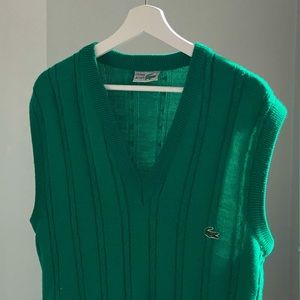 Lacoste- Vintage Green Sweater Vest